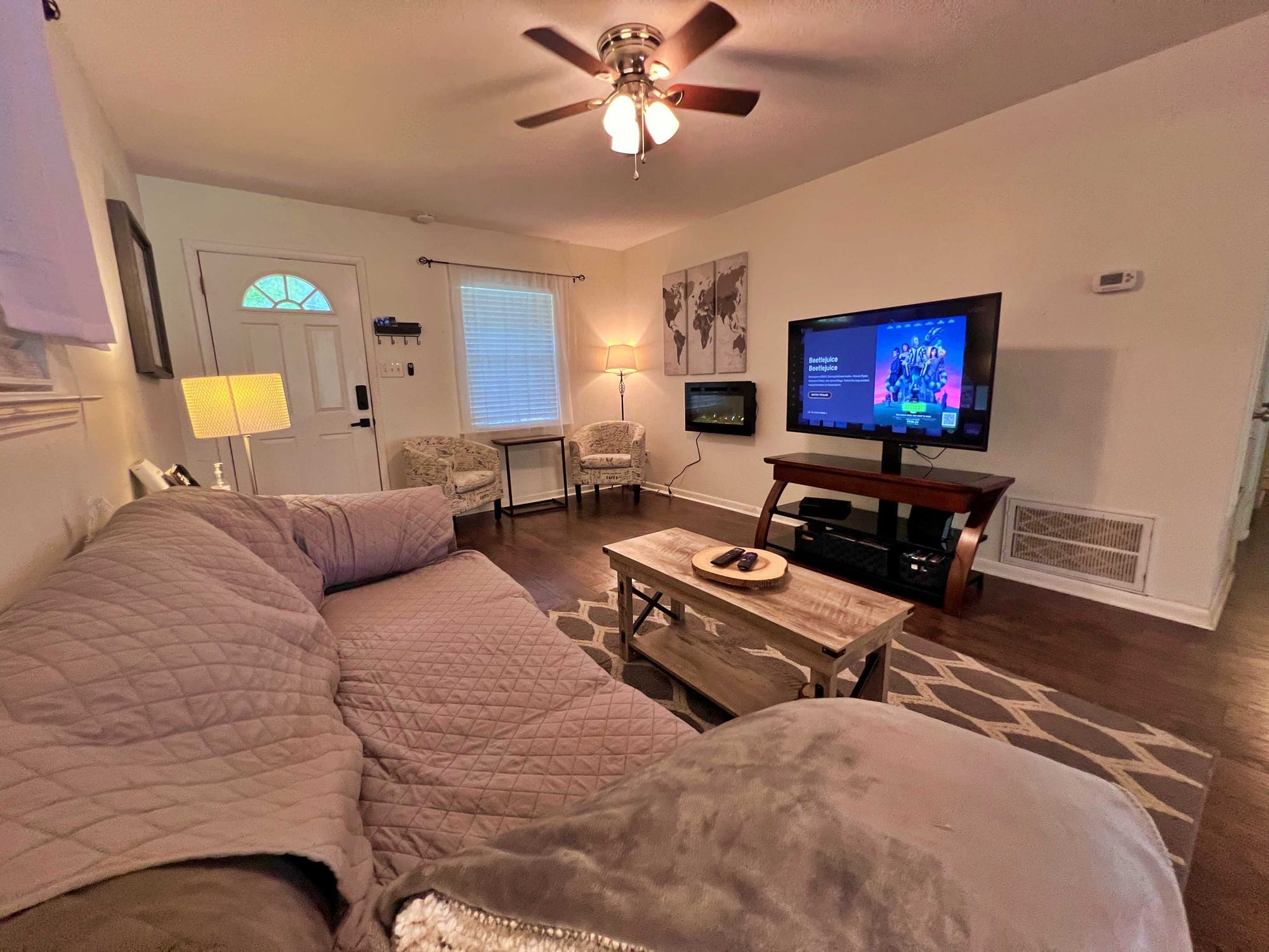 Living room with previous furniture and decor