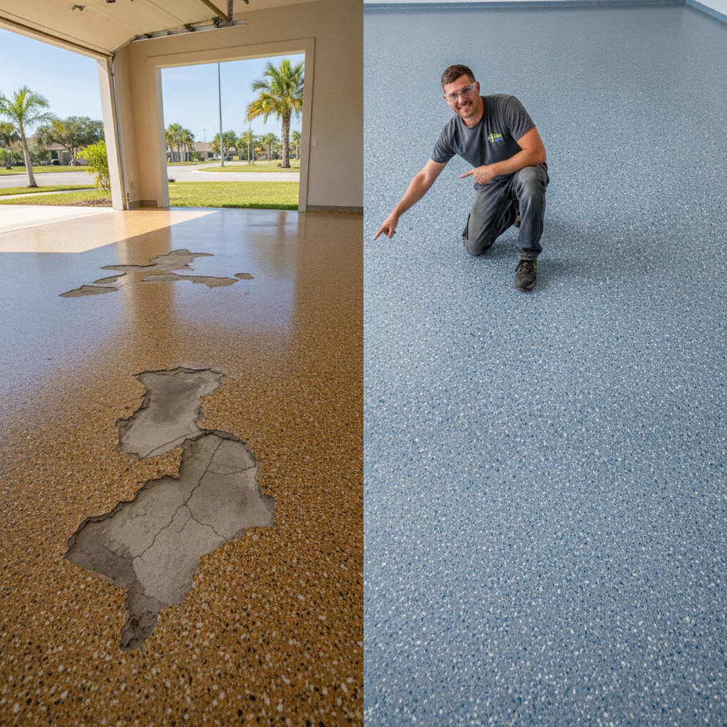 Epoxy Flooring Install in Tampa: Why It Fails in Florida Heat (And What Actually Lasts)
