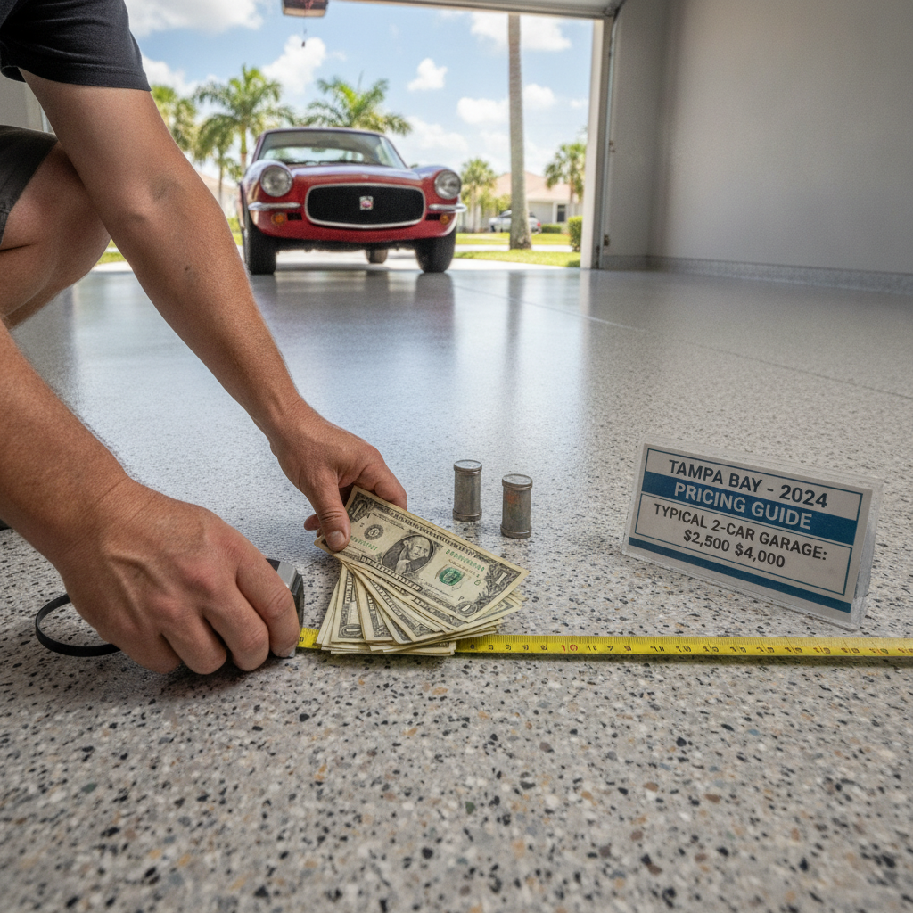 What a Garage Floor Coating Actually Costs in Tampa Bay